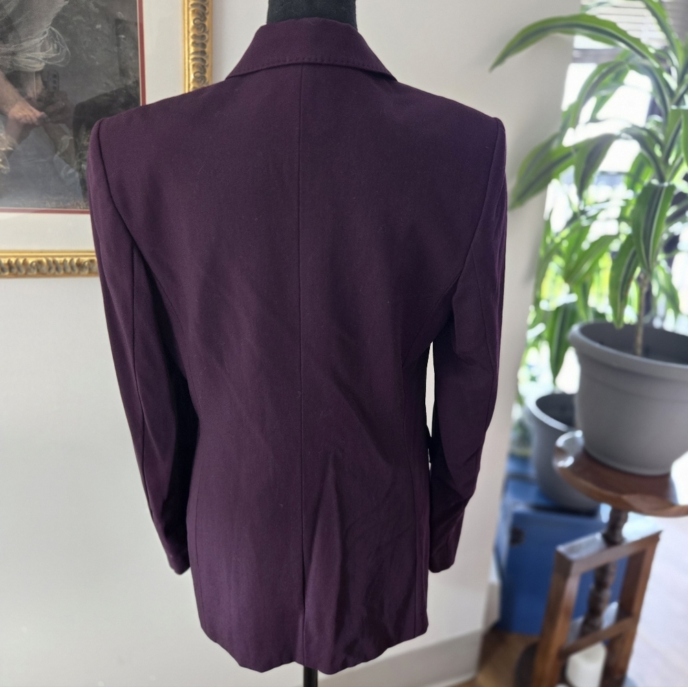 Louis Feraud Dark Purple Blazer - Picture 6 of 9
